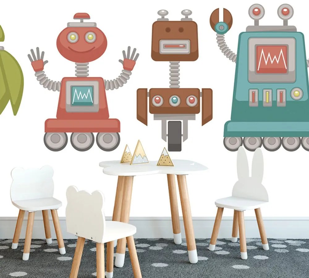 Carta da parati – Famiglia di robot
