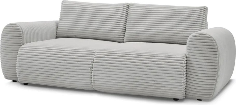 Divano in grigio chiaro allungabile con rivestimento in velluto a coste 257 cm Lucien – Bobochic Paris