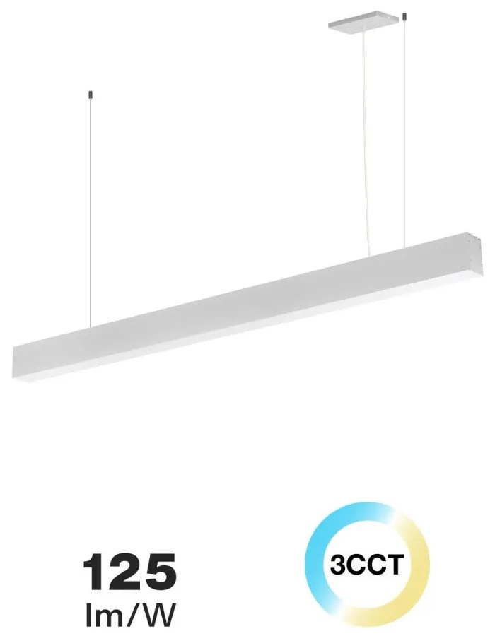 Lampada Lineare LED Sospesa 42W 120cm Bianco CCT con driver Philips Colore Bianco Variabile CCT
