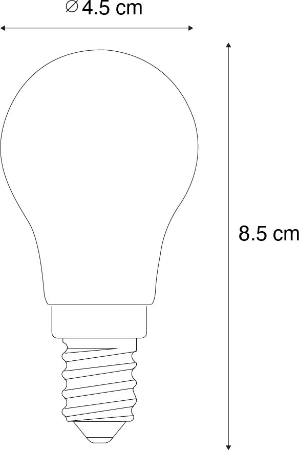 Set di 5 lampadine LED Smart E14 P45 trasparenti 4,2W 470 lm 2700-6500K