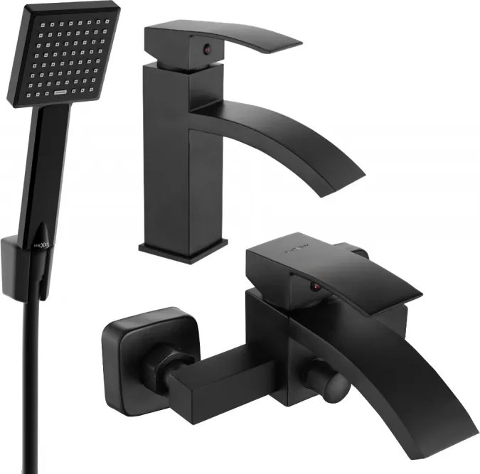 Mexen Libra R45 set da bagno, nero - 745103R45-70