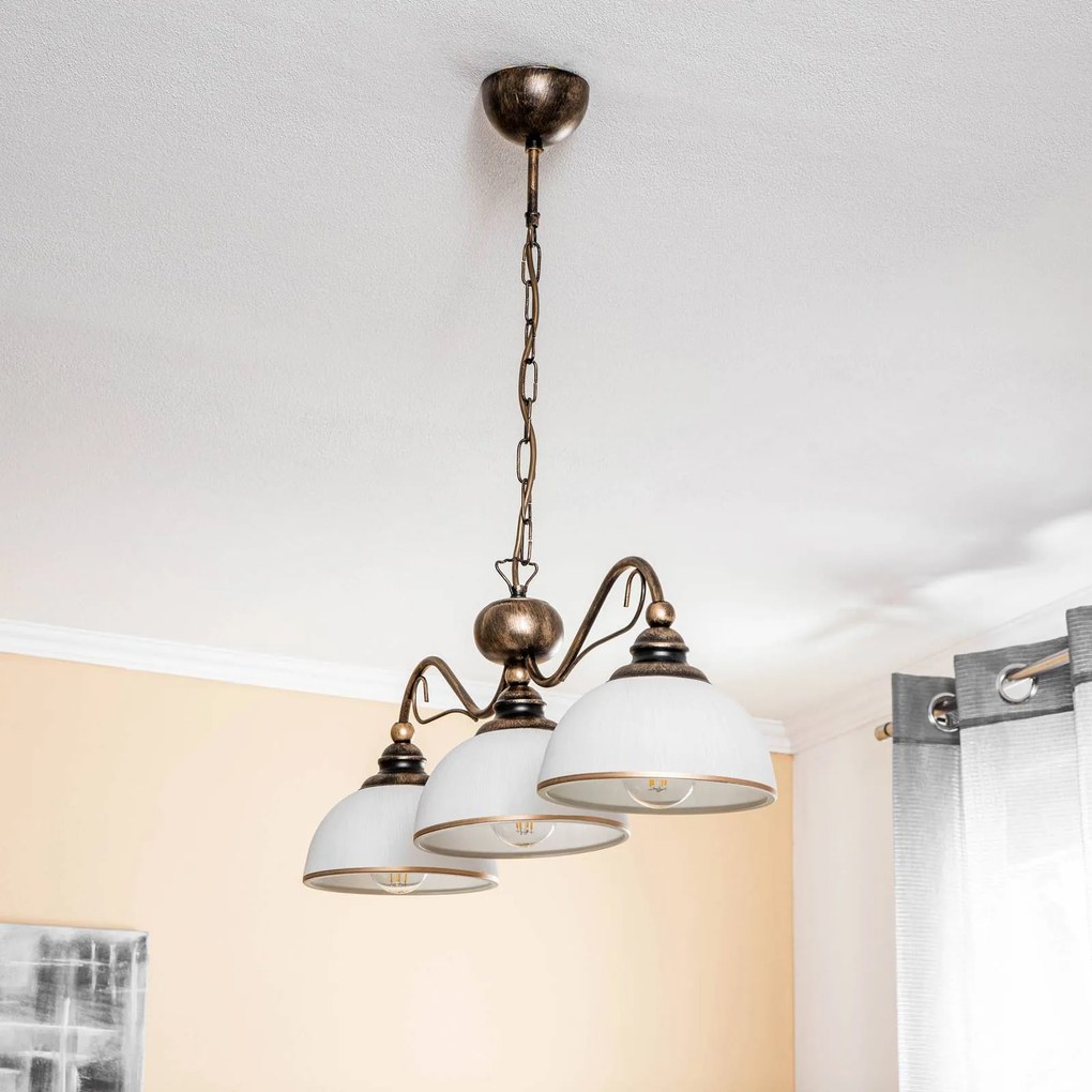 Jupiter Lampada a sospensione Casale, 3 luci, lunghezza 74 cm