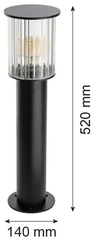 Argon 8749 - Lampada da esterno NORFOLK 1xE27/15W/230V IP44 52cm nero