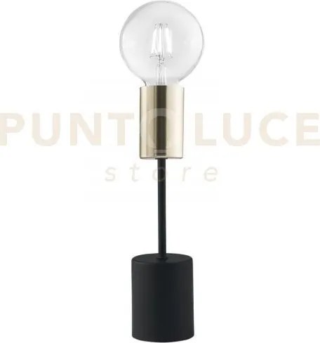 Lume axon nero e oro 1 luce attacco e27 7,5x7,5x30cm