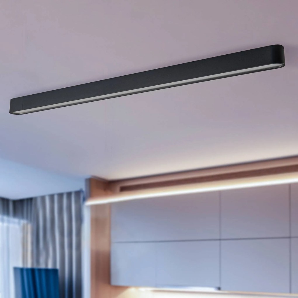 Plafoniera soffitto Soft Nowodvorski Lighting, Nero, Soggiorno / Sala da pranzo, Alluminio, Moderno, Plafoniera