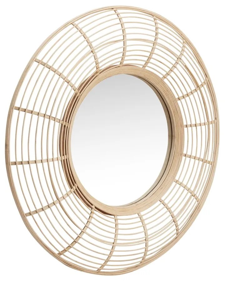 Specchio da appendere con cornice in bambù ø 80 cm Charm - Hübsch
