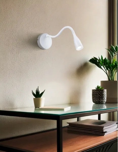 Eglo 901782 - Lampada da parete LED flessibile con porta USB OLIVANDINO LED/3,8W/230V bianco