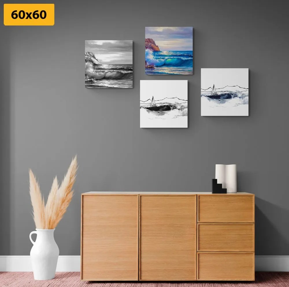 Set di quadri – Imitazione di mare dipinto
