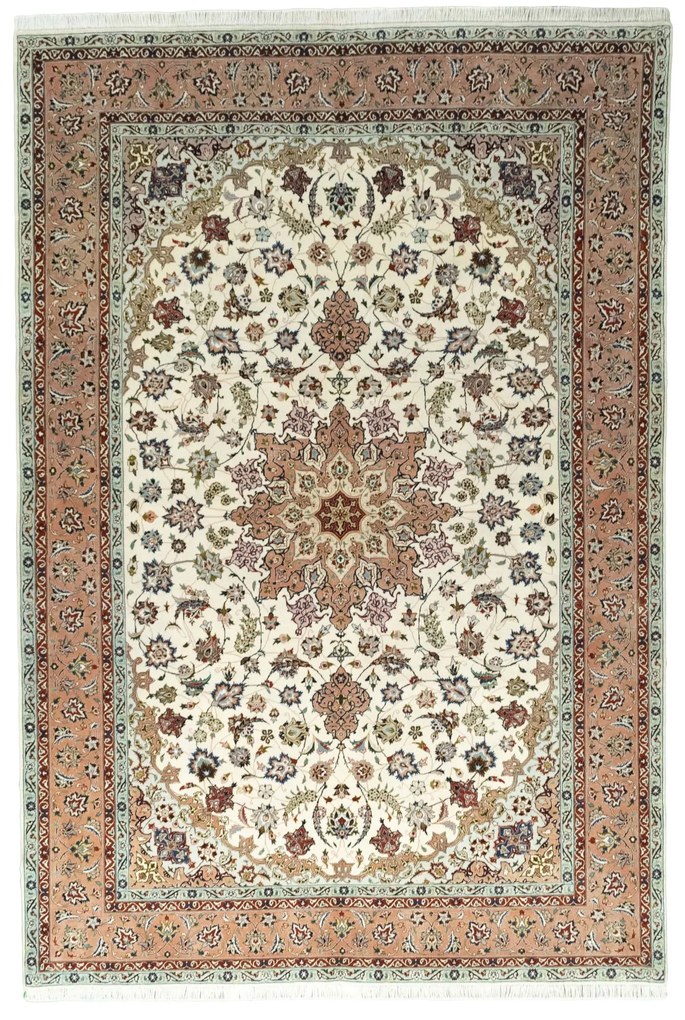 Tabriz Tappeto 200 x 300 Beige (Iran) Annodato A Mano