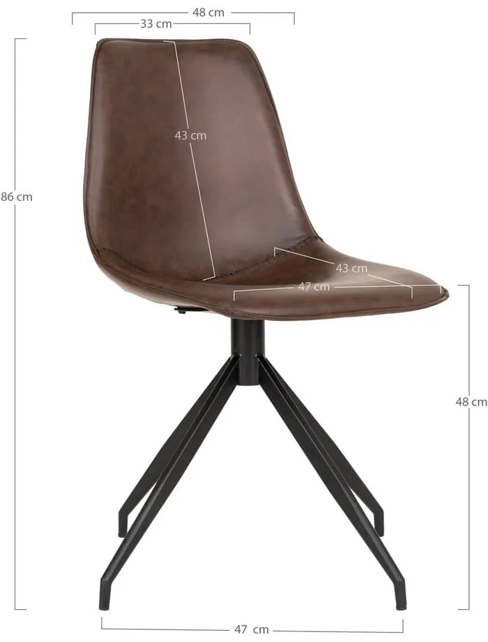 Sedie da pranzo marroni in un set di 2 Monaco - House Nordic