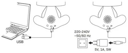 Lampada touch per bambini a LED dimmerabile FANCY LED/2,5W/3,7V nero/rosso