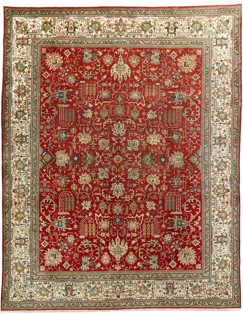 Tabriz Tappeto persiano 300 x 380 Rosso (Iran) Annodato A Mano