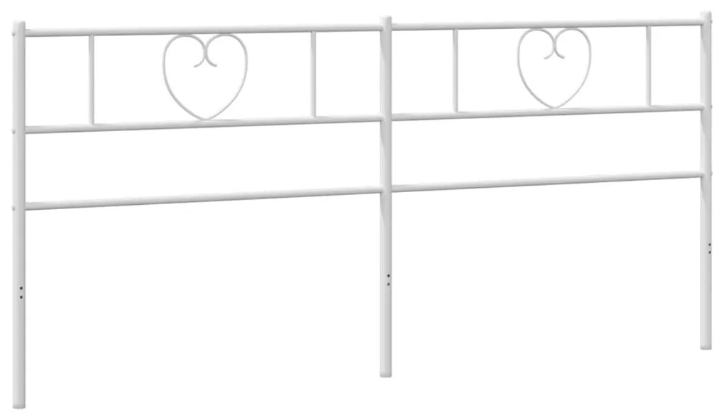 Testiera in metallo bianco 180 cm
