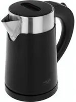 Bollitore elettrico 0,6 L nero acciaio inox