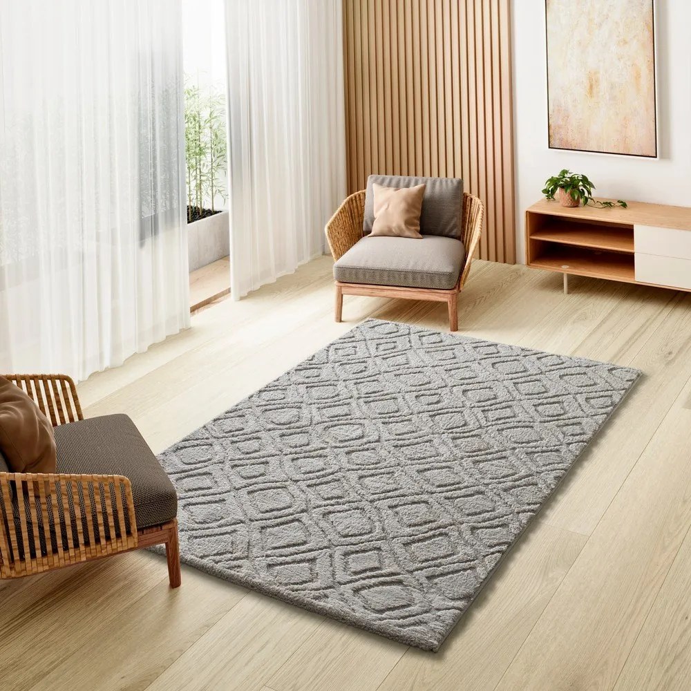 Tappeto grigio 126x190 cm Juno – Universal