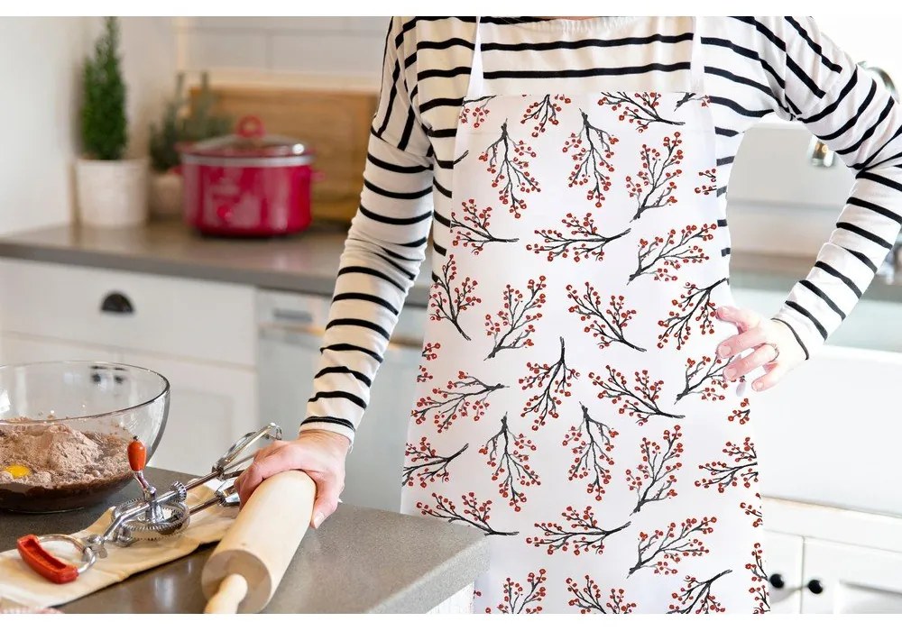 Grembiule natalizio in cotone Rowan Berries - Butter Kings