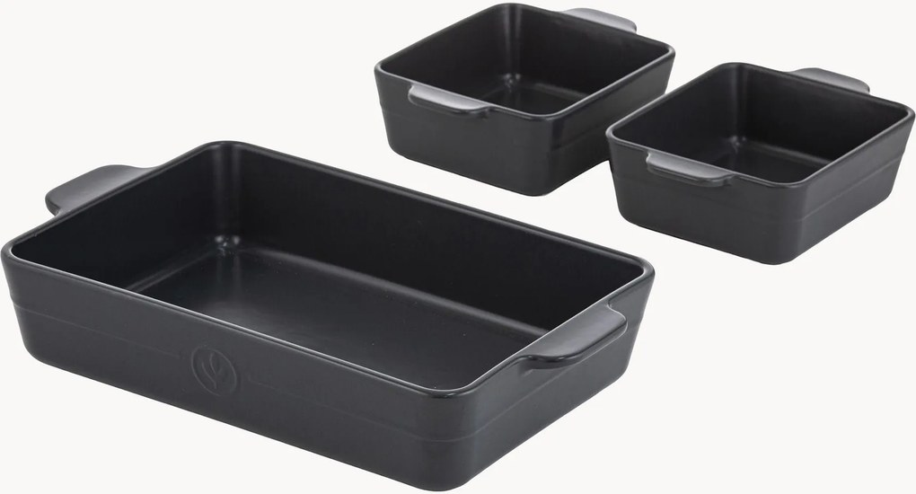 Set di 3 pirofile in porcellana Essentials