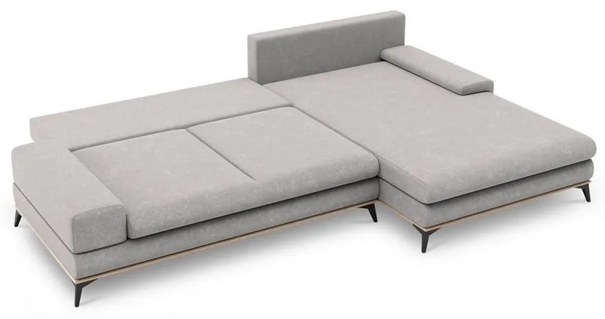 Divano letto angolare grigio chiaro, angolo destro Planet - Windsor &amp; Co Sofas