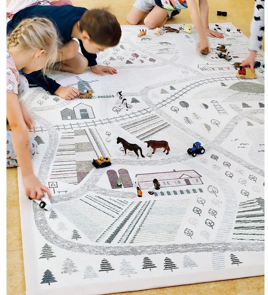 Tappeto per bambini bifacciale bianco, 160 x 230 cm Ülejõe - Narma