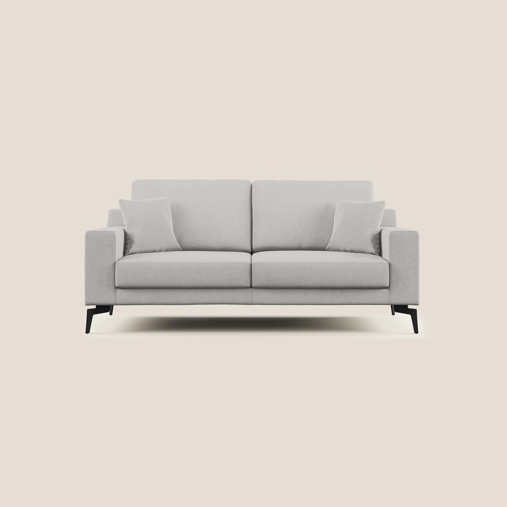 Prestige divano moderno in microfibra smacchiabile T11 grigio chiaro