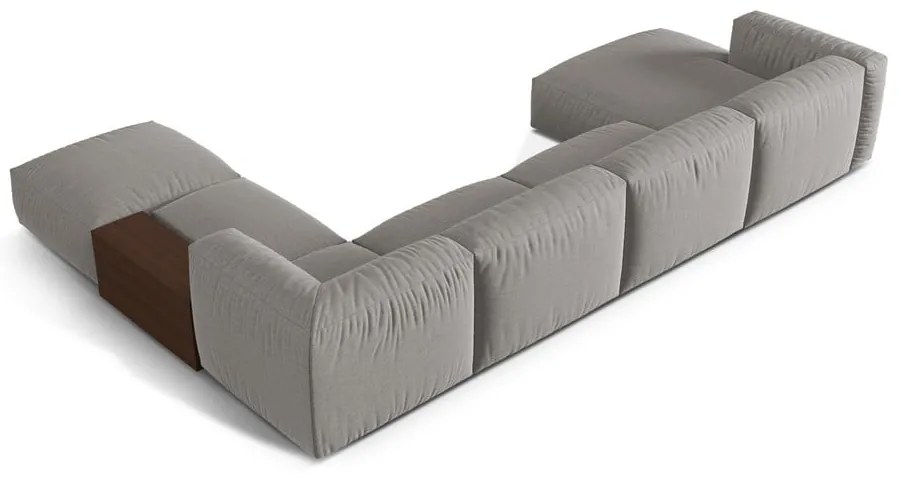 Divano angolare componibile grigio chiaro (angolo destro/U) Martina - Micadoni Home