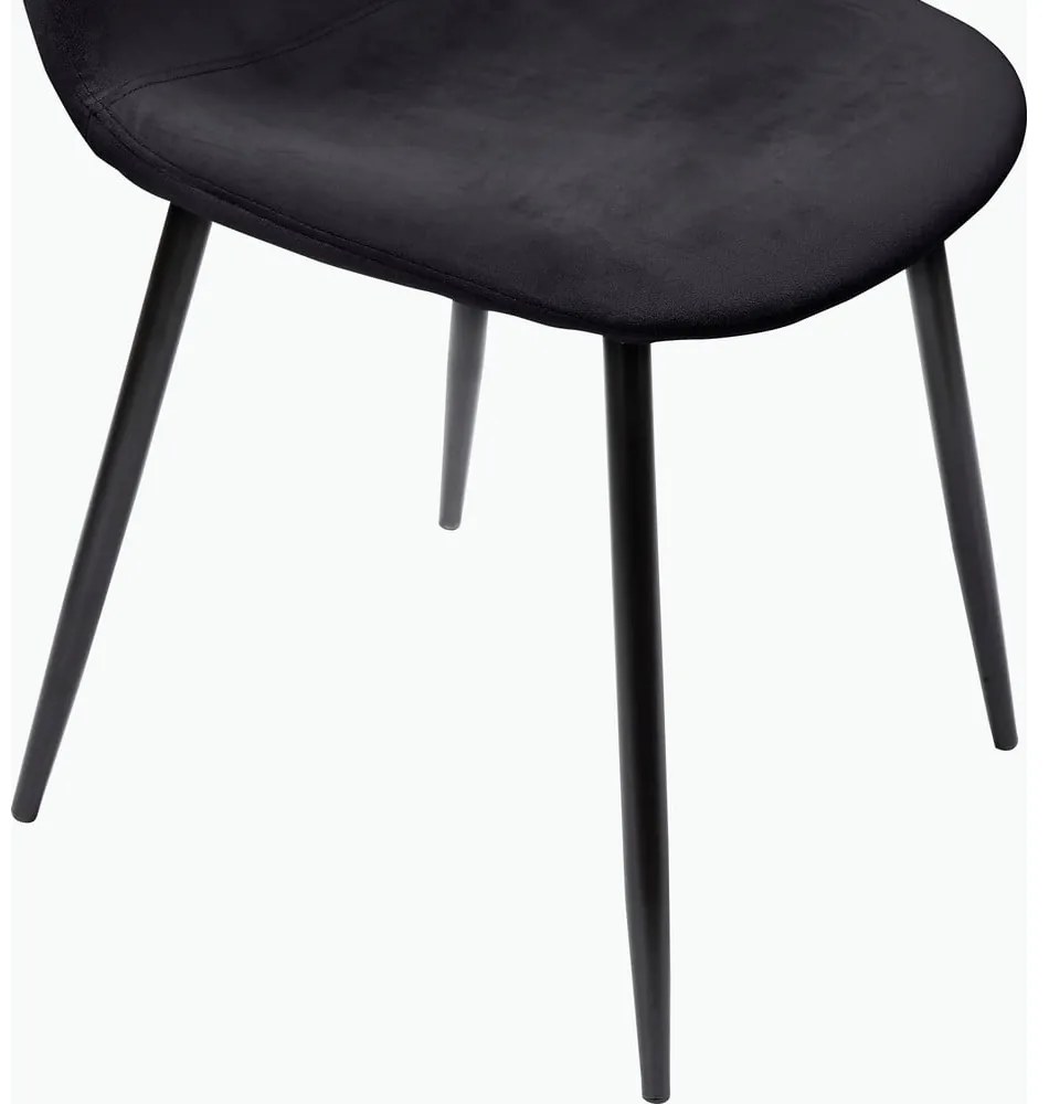 Sedie da pranzo grigio scuro in velluto set di 4 pz Monza - Støraa