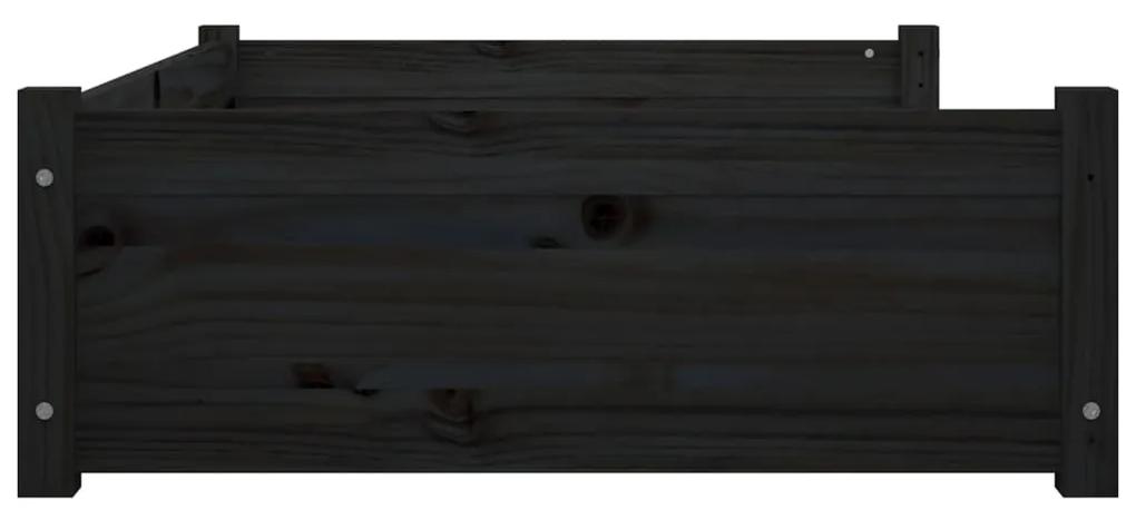 Cuccia per Cani Nera 105,5x75,5x28 cm Legno Massello di Pino