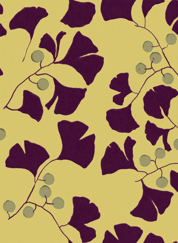 Coordonne Carta da parati Furoshiki - Mustard