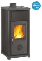 stufa a legna tea 6,6 kw nera - misure cm.41,4x41,9x83,2h. peso kg.77 fer323727