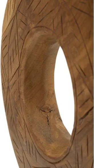 Scultura Dorat In Teak Riciclato Cm 28X10X38 (Pezzi Unici - Non Rip. In Serie)