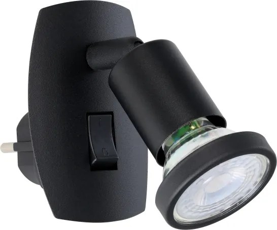 Eglo 300911 - Lampada LED a spina PARRINI 1xGU10/4,5W/230V nera