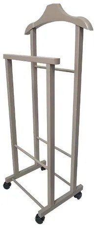 Indossatore appendiabiti da camera in legno LACCATO TORTORA