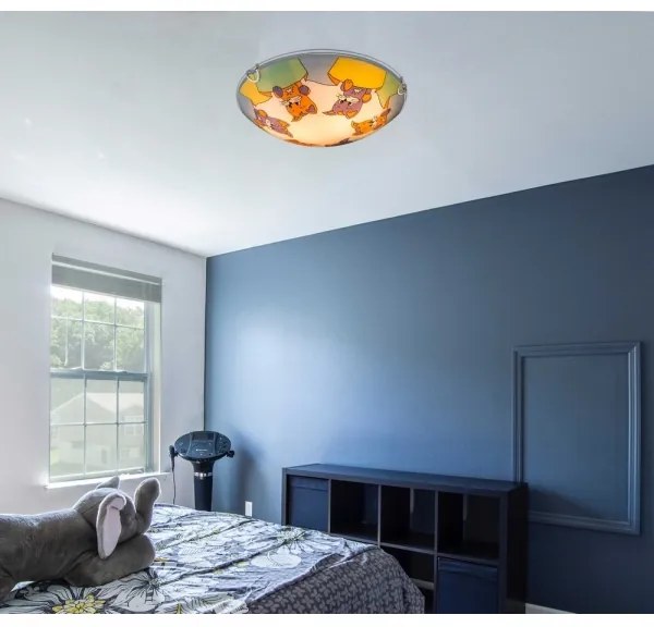 Globo 40606 - Plafoniera per bambini KIDDY 2xE27ILLU/60W/230V