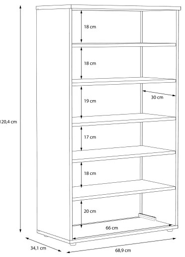 Scarpiera ETON rovere sonoma/bianco