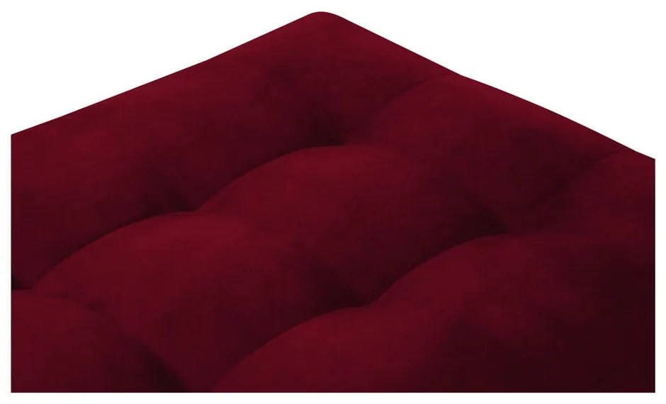 Poggiapiedi in velluto rosso Santo - Milo Casa