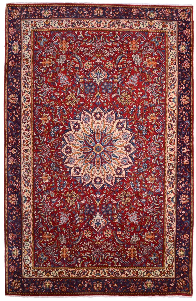 Sarouk Tappeto 160x100 Rosso (Iran) Annodato A Mano