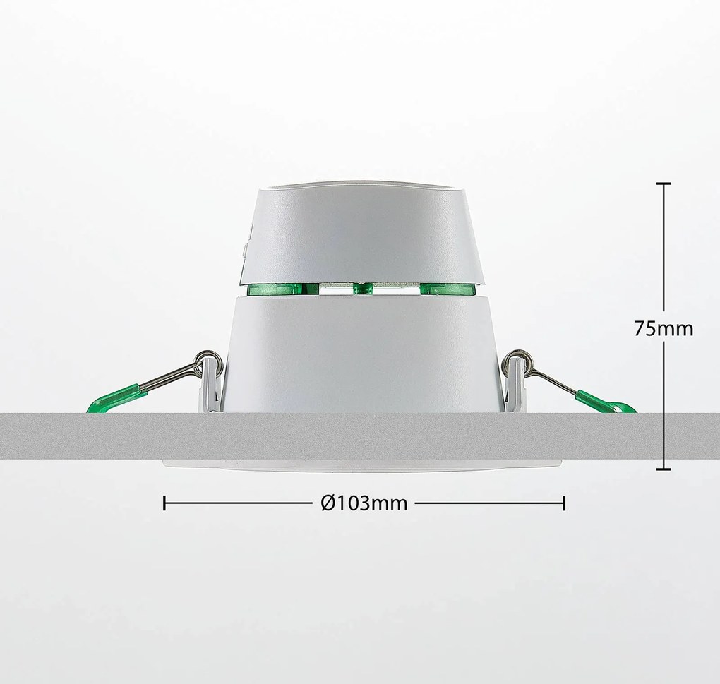 Arcchio Luci LED da incasso Katerin, bianco, orientabili, set di 3