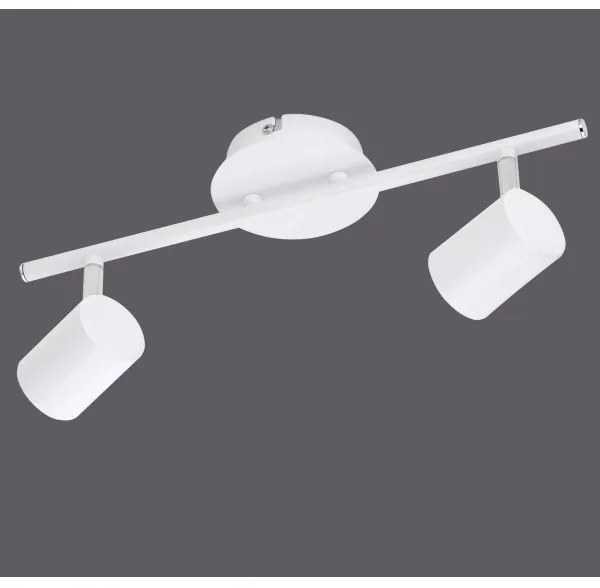 Leuchten Direkt 11942-16 - Faretto LED TARIK 2xGU10/5W/230V bianco