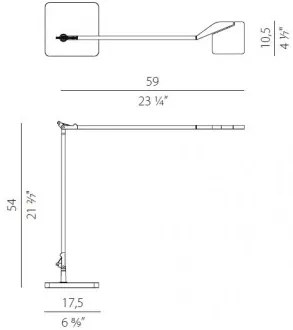 Panzeri jackie tavolo bianco led