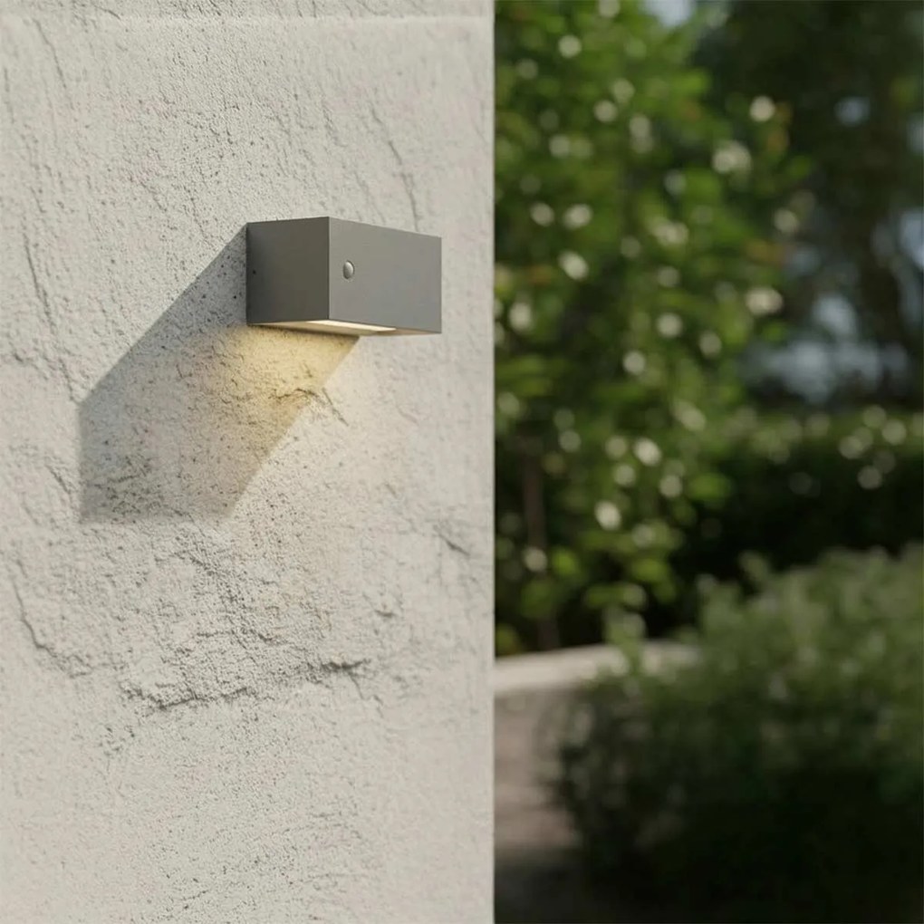 Applique BAND con Sensore Movimento E27 per esterno IP65 - Grigia