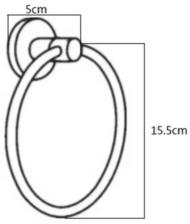 Portasciugamani da parete ad anello in metallo cromato Sprint