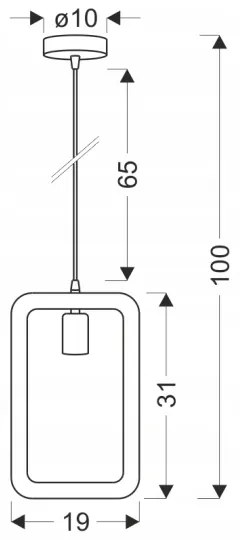 Lampadario a sospensione con cavo OSTOR 1xE27/40W/230V beige/nero