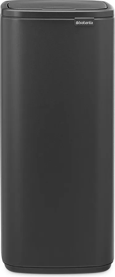 Cestino per la spazzatura grigio scuro in acciaio touch 30 l Bo Touch – Brabantia