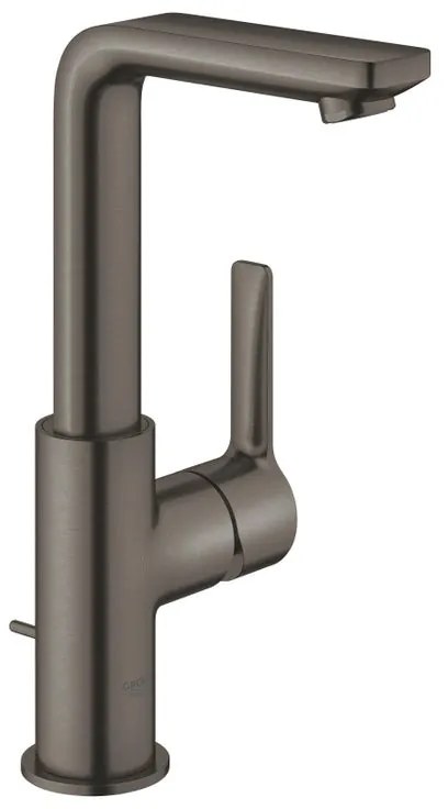 Rubinetto per lavabo getto laminare cristallino Lindeare grigio spazzolato GROHE