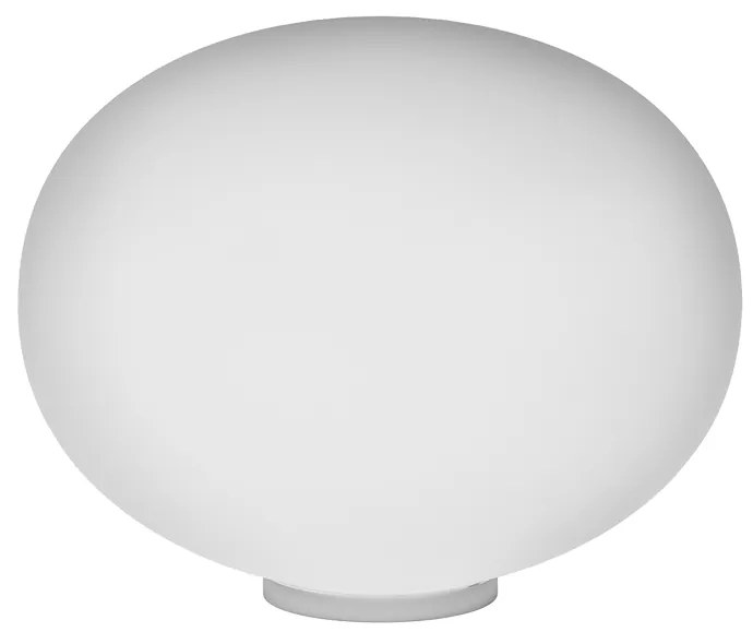 Lampada Da Scrivania Contemp Soft Metallo Cromo Vetro Acidato Opaco E27 45Cm