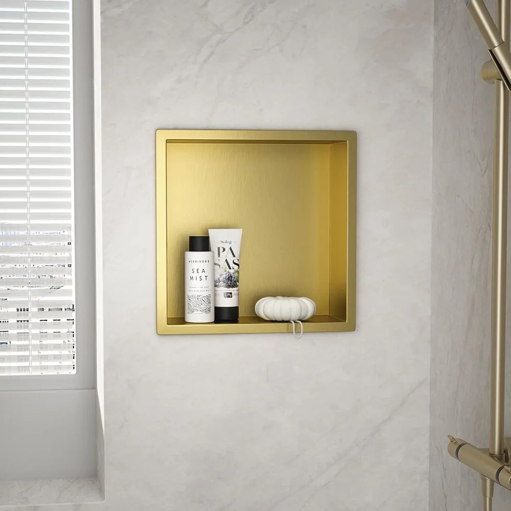 MENSOLA BAGNO 30x30 gold brush