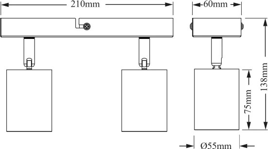 Osram - Faretto ELEMENTAL 2xGU10/6W/230V