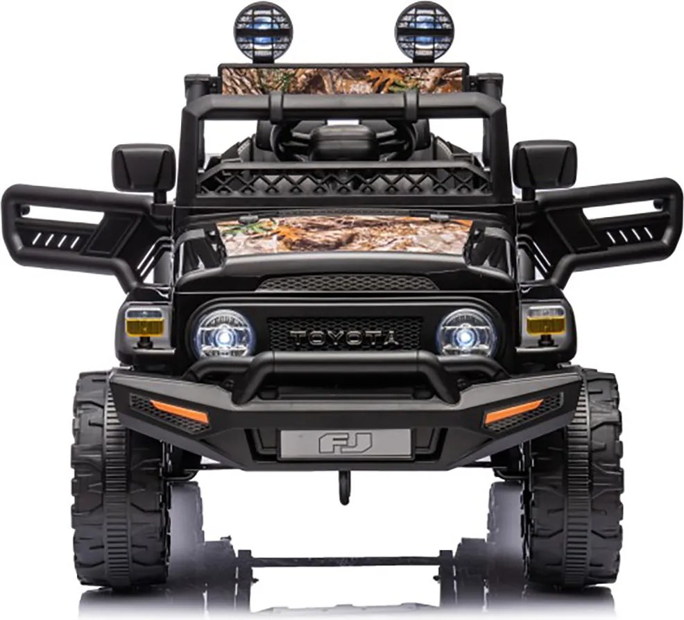 Macchina Elettrica per Bambini Fuoristrada Toyota Fj Cruiser 12V Telecomando Ruote in Gomma e Sedile in Pelle Nero e Mimetico...
