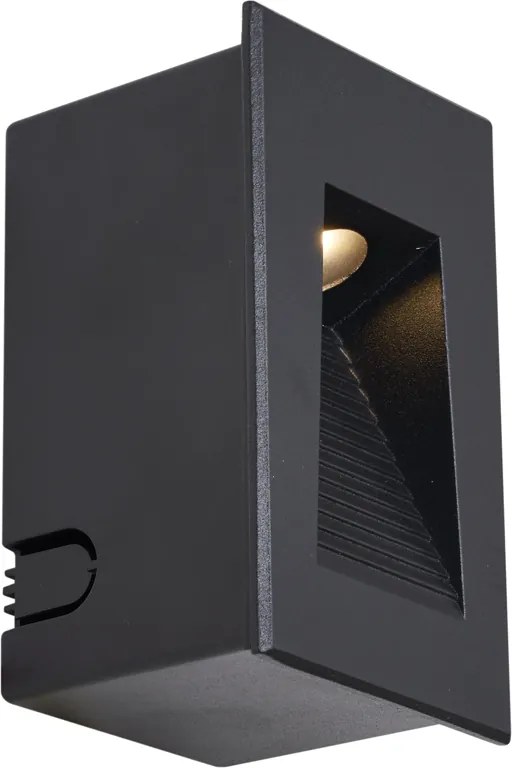 Set di 6 lampade da parete ad incasso moderne nere 7cm incl. LED IP65 - Trem