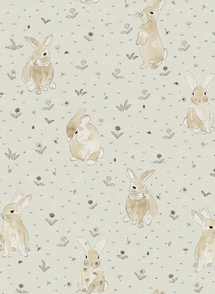 Rebel Walls Carta da parati Bunny Field - Sand